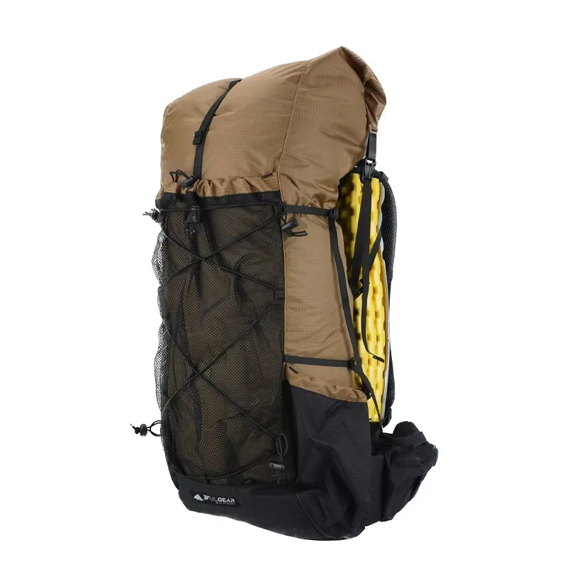 Sac à dos de randonnée léger et imperméable 3F UL Gear 40 + 16 L, pour camping, voyage, escalade, trekking, avec sangle réglable