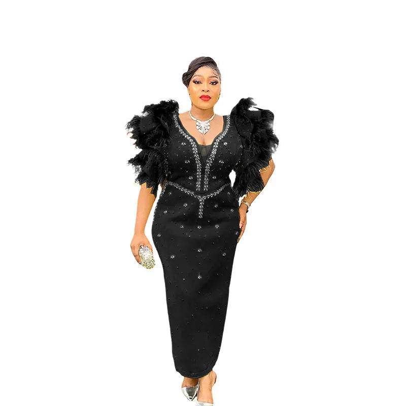 Vestidos africanos para mujer elegante fiesta de noche Dashiki Abaya Maxi vestido ropa de África vestidos de Ankara 2025 vestido ceñido vestidos de gala