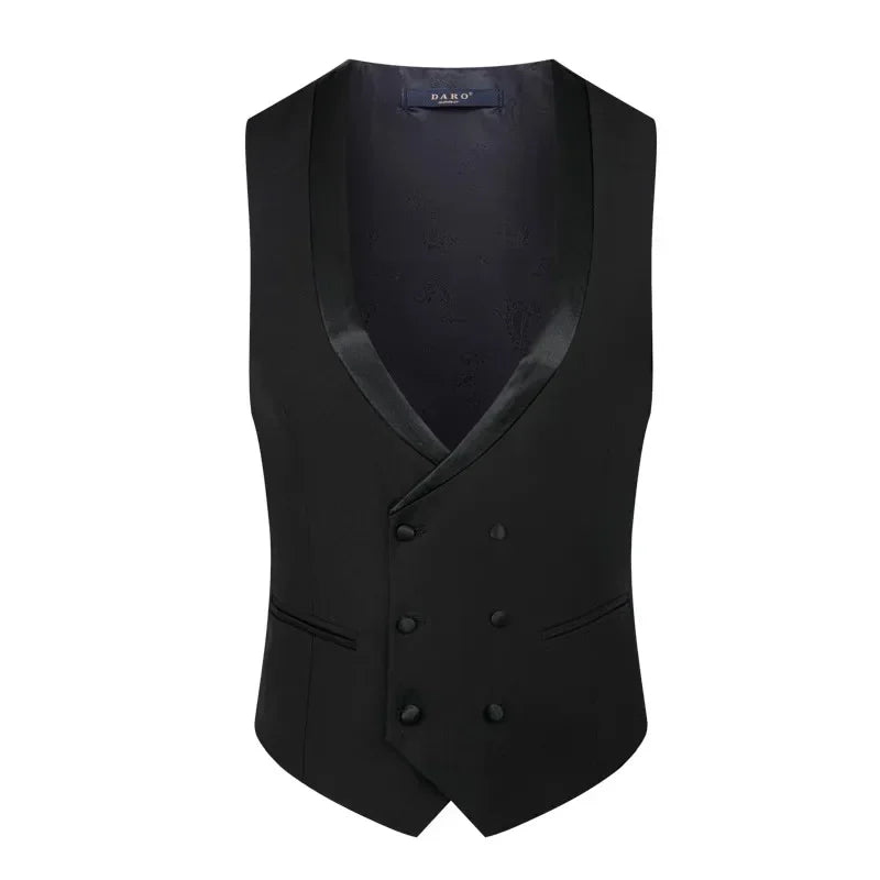 Traje de boda de lujo para hombres a la moda, esmoquin ajustado con cuentas para el novio, traje de fiesta para caballero, 3 piezas (chaqueta + pantalón + chaleco)