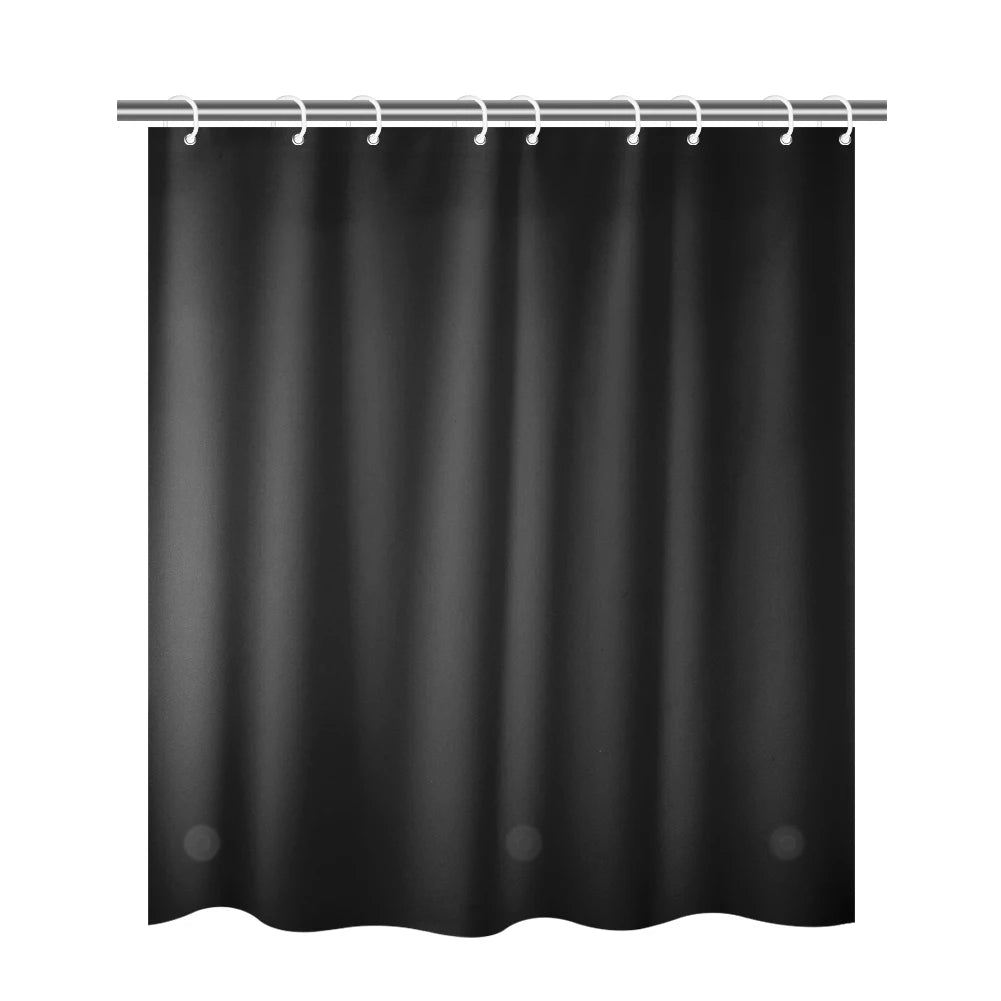 180-230cm Shower Curtains Waterproof Heavy Duty Thick Fabric Bath Curtain for Hotel Bathroom Bathtub Solid White Private Cover
