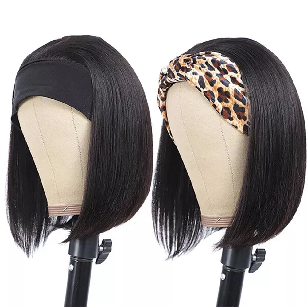 Straight Bob Headband Wig (Human Hair)