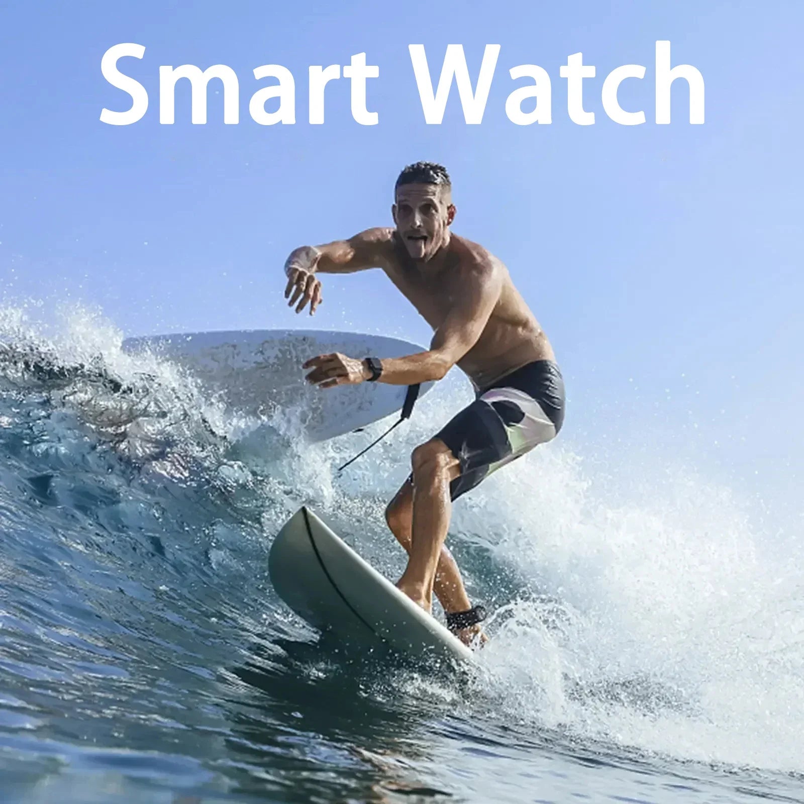 Nuevo Smartwatch para hombres Android IOS Teléfono Pantalla de 1.73" Llamada Bluetooth Monitoreo de oxígeno en sangre y presión arterial Reloj inteligente para mujeres