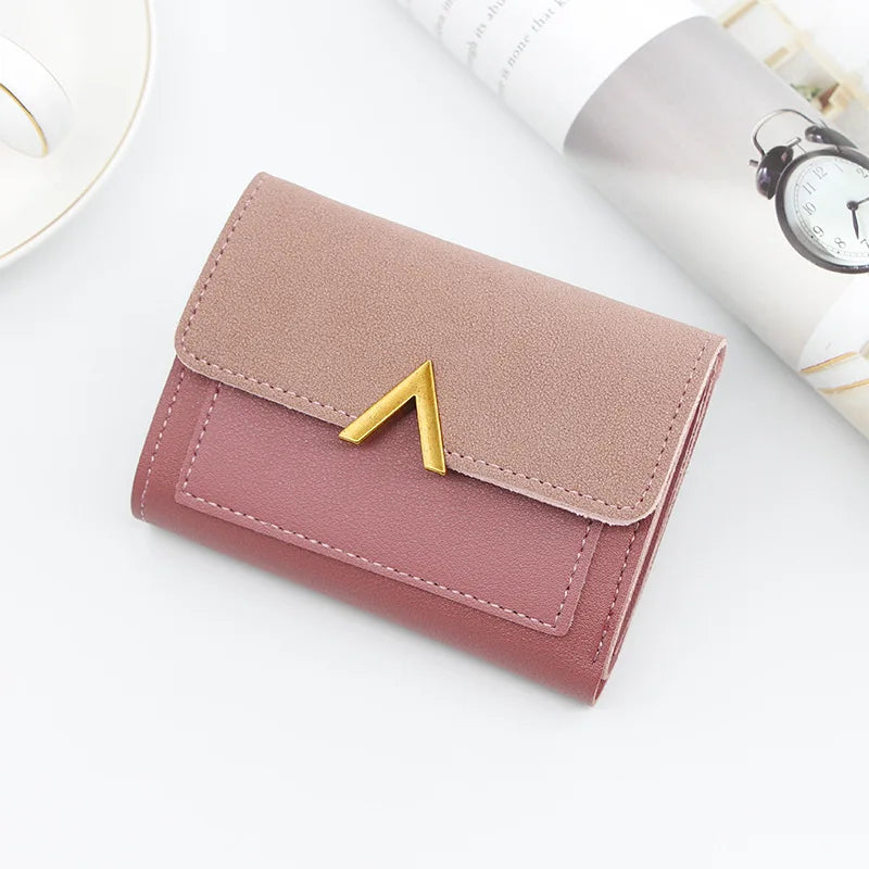 New Simple Short Women Wallets High Quality Card Holder Large Capacity Female Coin Purses Small Card Bag Wallet For Girls