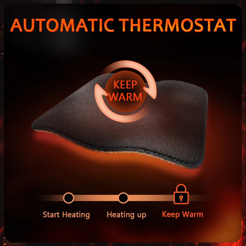 Funda de asiento de coche con calefacción de 12-24 V de calentamiento rápido en 30' universal Calentador de asiento de coche Cojín de calefacción de coche de invierno Almohadillas térmicas de respaldo cálido