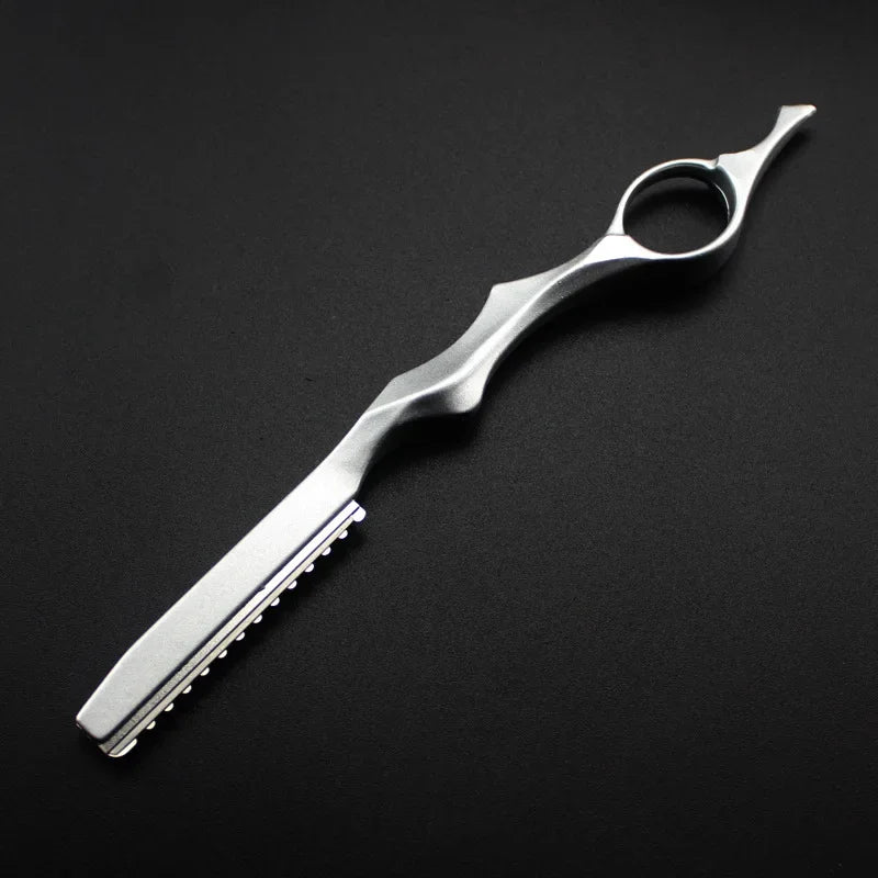 Navaja de adelgazamiento de cabello, cuchillo de corte de afeitar, adelgazador japonés de acero inoxidable, profesional, afilado, barbero, afeitadora de cabello, cuchillo de corte, herramienta de salón.