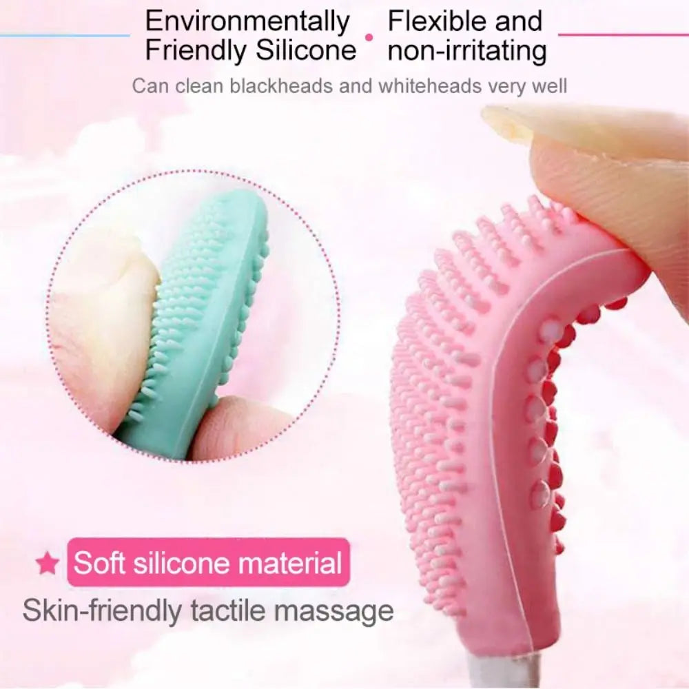 Cepillo de belleza nasal portátil de silicona manual Clarisonic de piel suave para poros limpios