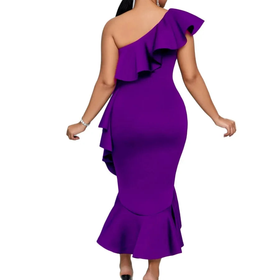 Vestidos de noche de fiesta africanos de poliéster para mujer, elegantes vestidos largos maxi de manga corta africana para verano, ropa africana