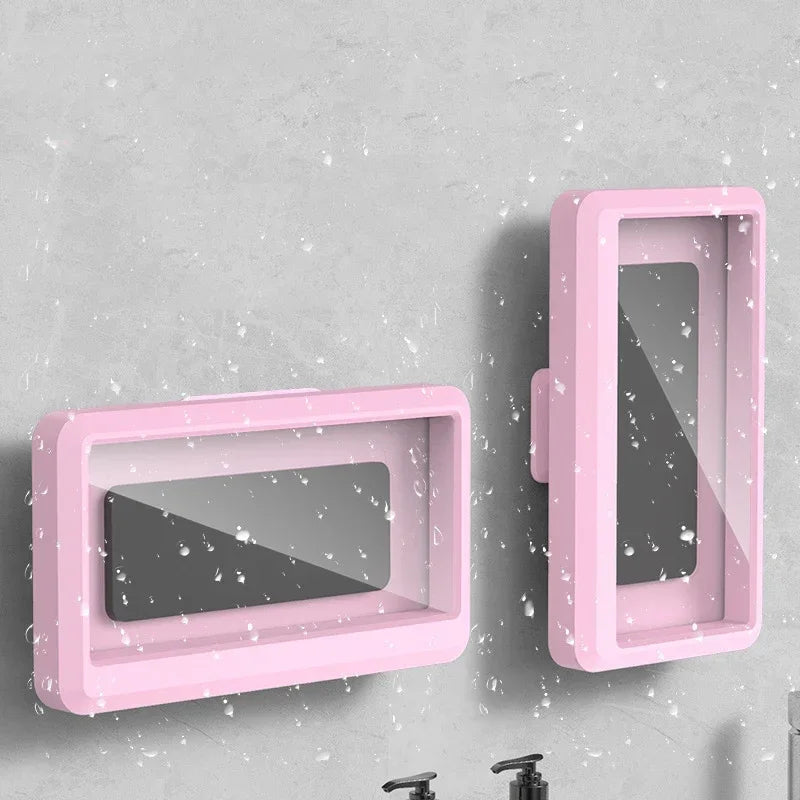 Étui de téléphone portable étanche et antibuée, rotatif à 360°, pour salle de bain, douche, support de téléphone, étanche, peut être touché, téléphone de douche