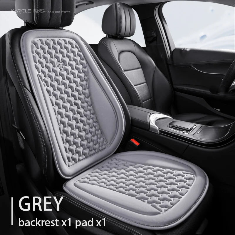Funda de asiento de coche de verano 3D transpirable de seda helada, cojín de asiento de coche con diseño convexo, almohadillas protectoras de asiento de coche universales, alfombrilla de silla de coche