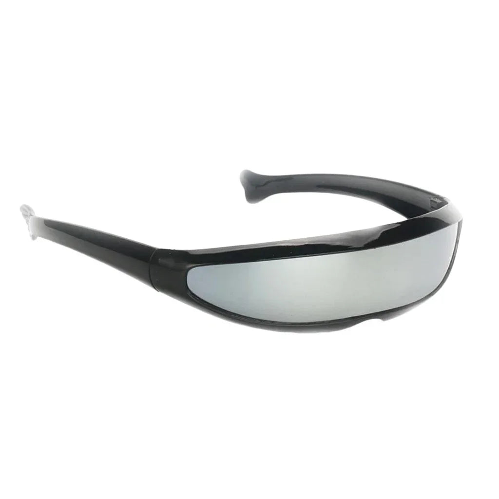 Personality Mirrored Lens Visor Sunglasses Laser Eyeglasses Futuristic Narrow Cyclops Glasses UV400 running cycling sunglasses
