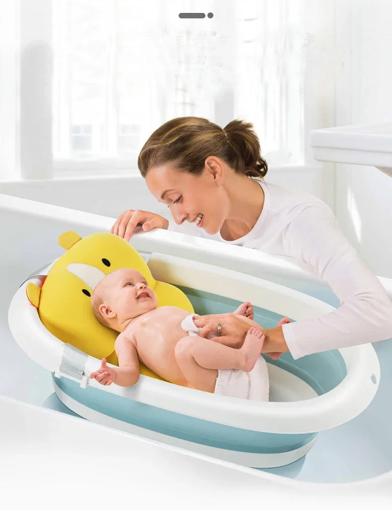 Cojín Flotante de Seguridad para Bebés Antideslizante para Bañera, Asiento de Baño Portátil, Almohadilla de Apoyo para Ducha