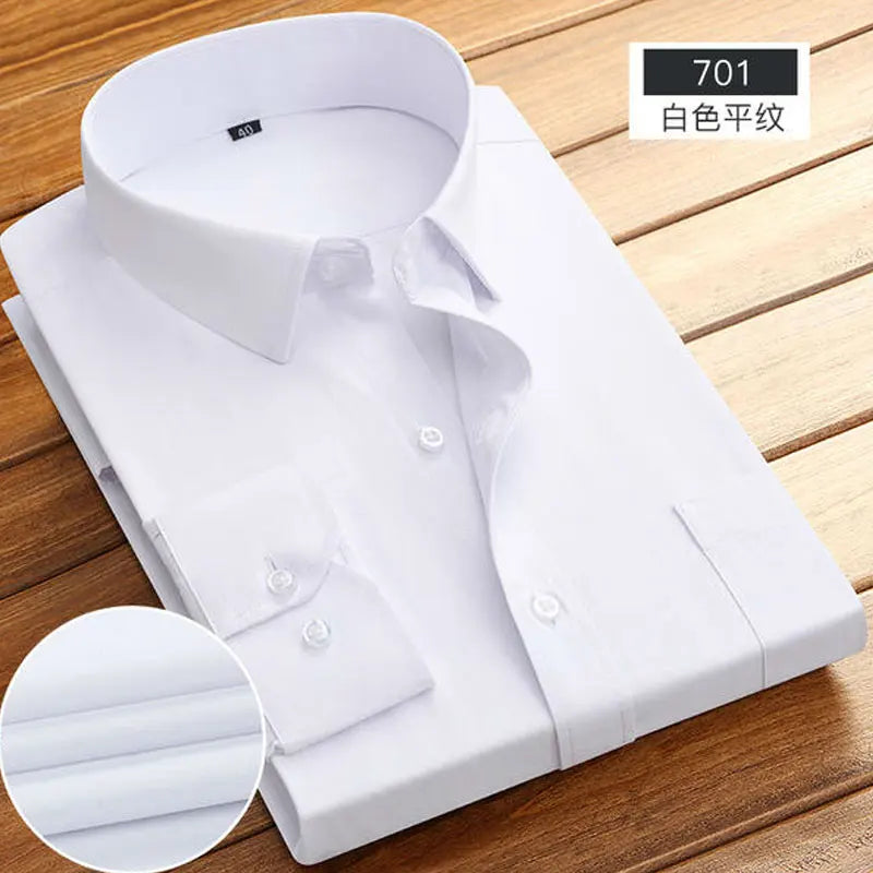 Camisa de manga larga para hombre primavera verano negocios casual algodón sin planchado alta calidad transpirable moda rayas nuevo