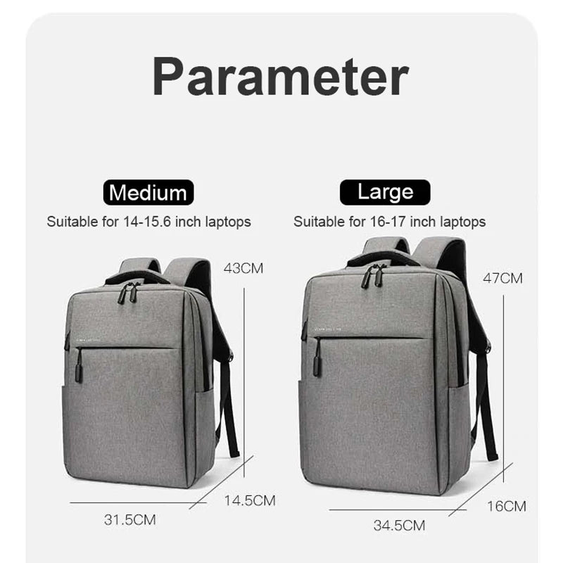 Mochila para portátil de 17.3 pulgadas, mochilas de viaje de gran capacidad, bolsa impermeable para portátil de 15.6 y 17.3 pulgadas, mochila de hombre con múltiples bolsillos