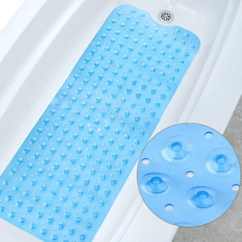 Alfombra de baño de 40*100cm, alfombrilla antideslizante de PVC grande para bañera, alfombrilla de seguridad para ducha con ventosas