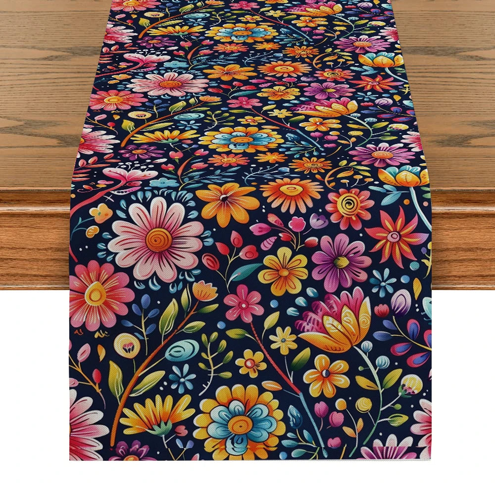 Mexican Table Runners May 5 Day Of The Dead HolidayTable Runners Plants Flowers Table Runners Kitchen Dining Room Dressers