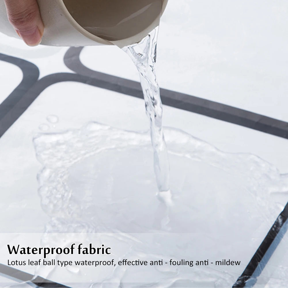 Cortina de ducha impermeable, a prueba de moho, duradera, para baño, con ganchos, cortinas de bañera estampadas modernas, accesorios de baño