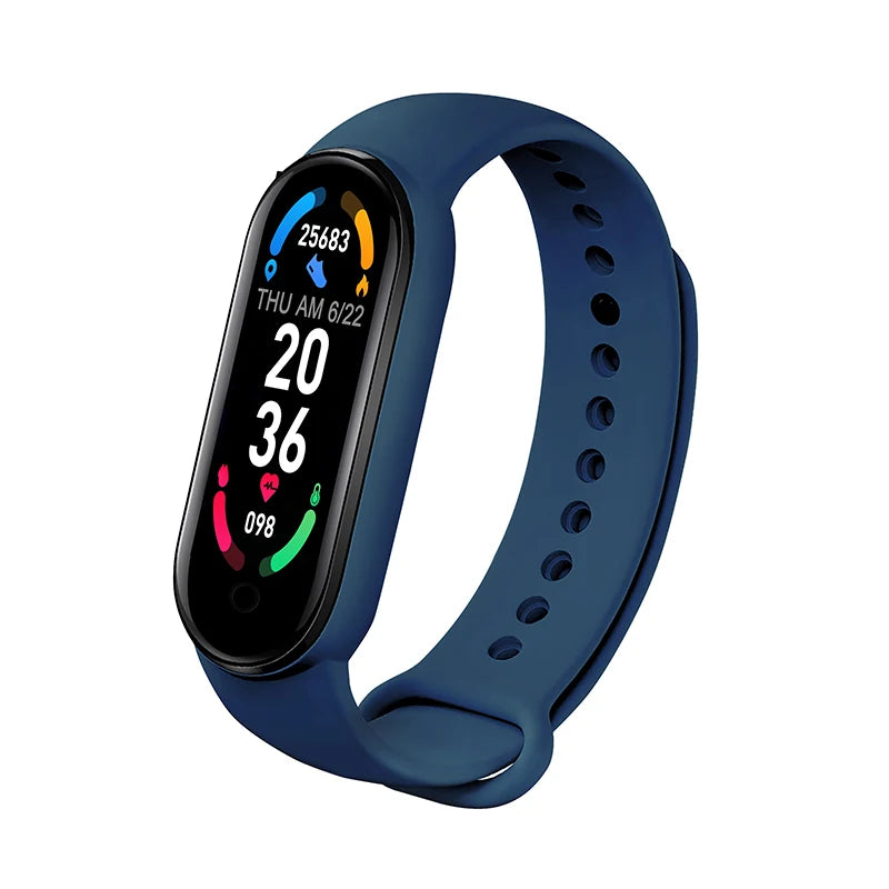 M6 Smartwatch Hombre Mujer Pulsera Inteligente de Fitness Banda Deportiva Monitor de Frecuencia Cardíaca y Presión Arterial Relojes Impermeables Multifunción