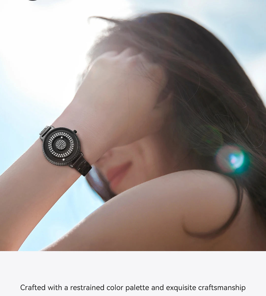 Reloj Magnético EUTOUR para Mujer con Diamantes | Cuarzo Impermeable | Correa de Lujo de Acero Inoxidable | Elegancia del Día a la Noche