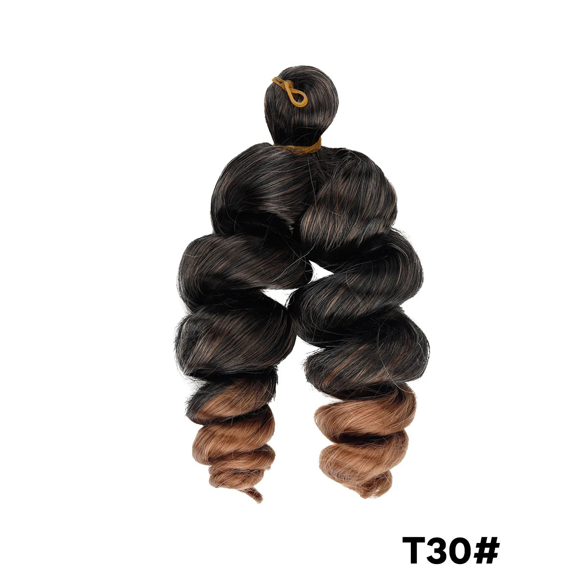 Synthetic Hair Extensions for Boho Braids & Twists French Curl Crochet Braiding wig Ginger Brown Loose Wave Spiral Curl Braiding