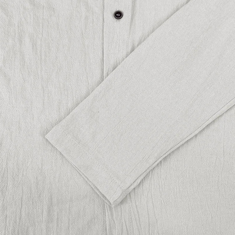 Camisas casuales de playa para hombre, de algodón y lino, con capucha, de manga larga, para hombre, holgada, de color liso, con botones, cárdigan, ropa de calle.