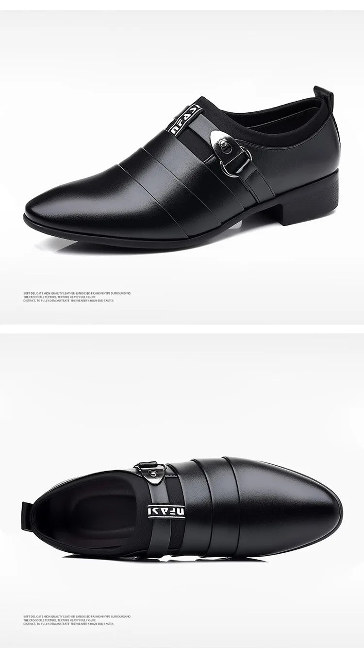 Zapatos de vestir para hombre, mocasines formales para traje de boda para hombre, zapatos de oficina para boda, mocasines sin cordones, zapatos de vestir elegantes para hombre