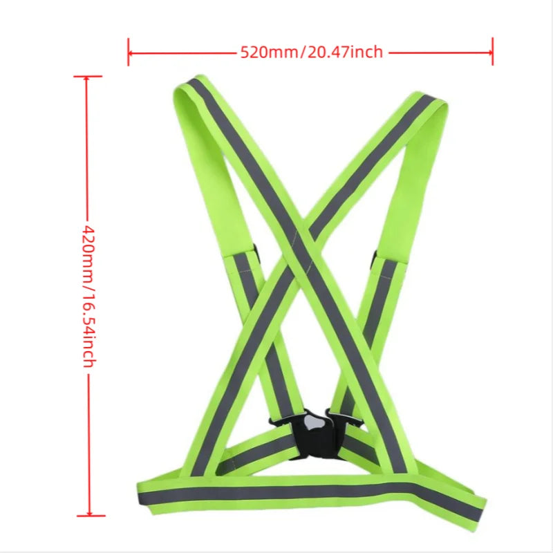Reflekterende trafikkbeskyttelse Arbeidsbeskyttelse Konstruksjonsstropp Natt Løping Sport Sykling Reflekterende klær Elastisk vest Fluorescerende