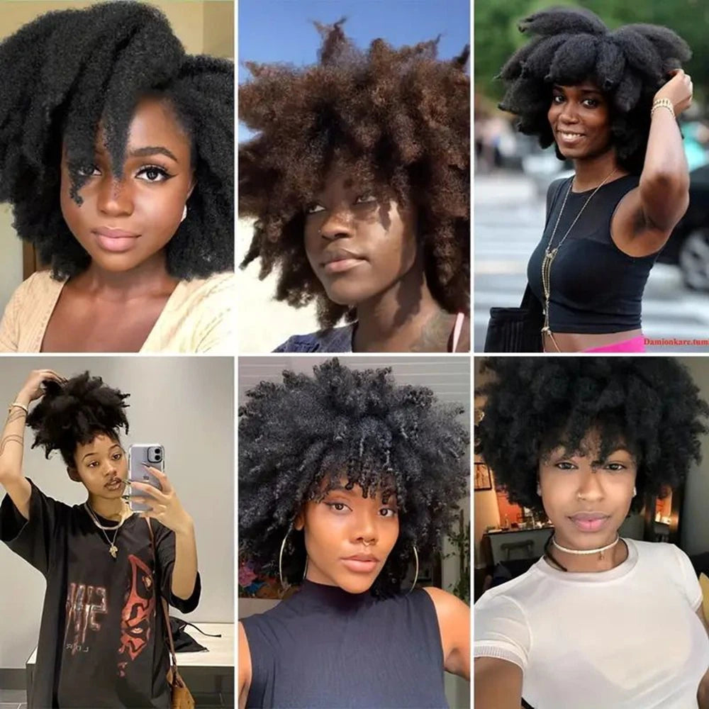 Cabello de ganchillo para trenzas Marley de 8 pulgadas, para trenzas cortas afro kinky, extensiones de cabello de fibra sintética ombré para mujeres