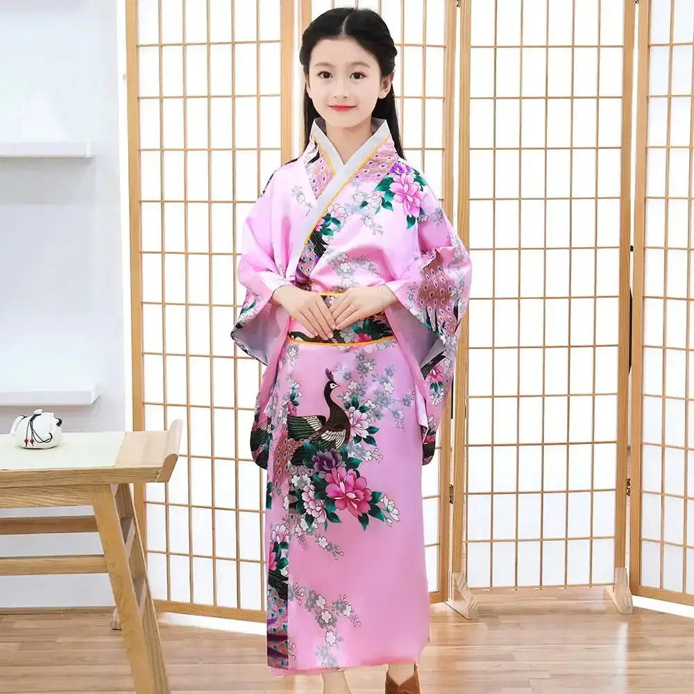 Girls’ Japanese Yukata Kimono