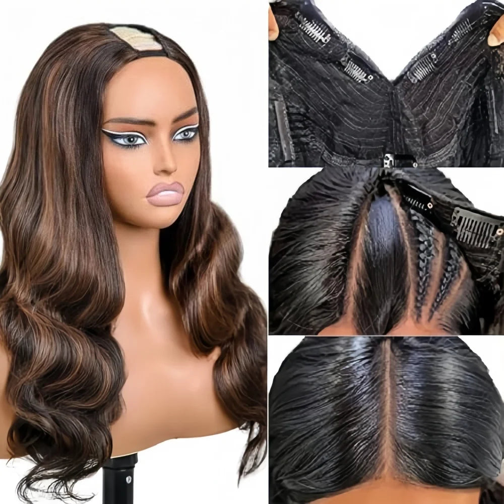 Highlight V Part Wig