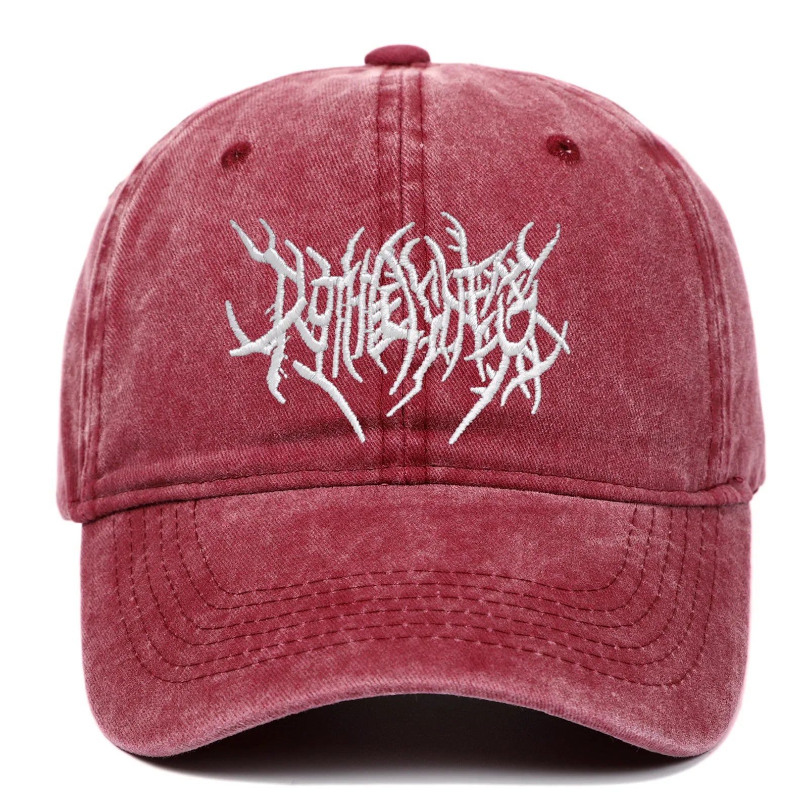 Casquette de baseball tendance brodée de style rock avec logo unique
