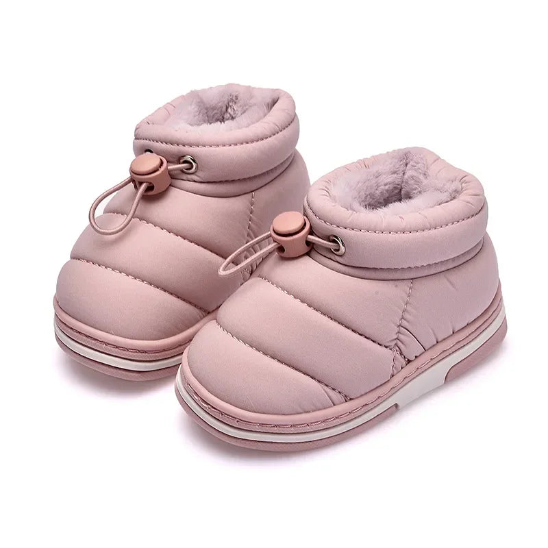 Kids Children Boys Girls Winter Slippers Non-slip Snow Boots Home Indoors Shoes Warm Child Baby Bedroom Shoes Slippers
