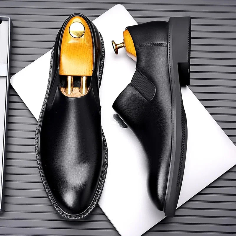 Zapatos formales italianos para hombre, zapatos de vestir de negocios de cuero para boda, zapatos Oxford para hombre, zapatos de oficina Scarpe Uomo Eleganti