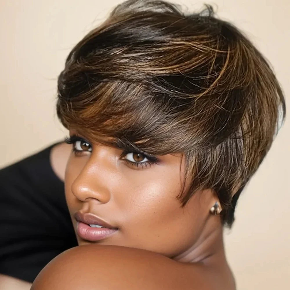 Blonde Highlight Pixie Wig