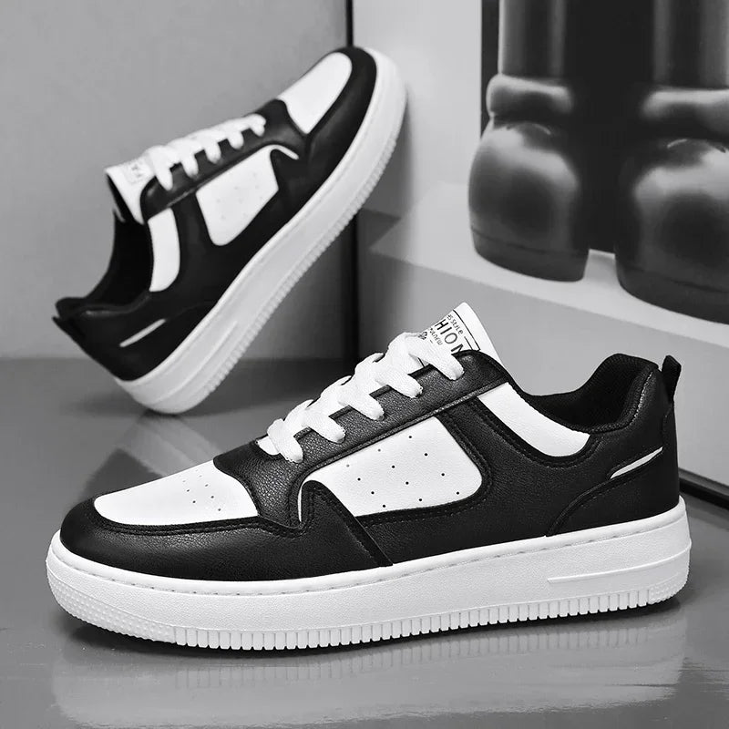 Zapatos de hombre de cuero PU Zapatillas de moda para mujer Zapatos casuales de suela blanda cómodos para hombre