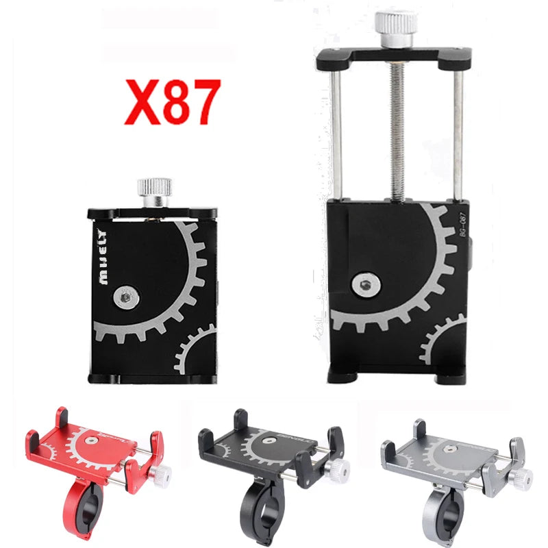Soporte para teléfono de bicicleta, patinete, motocicleta, aleación de aluminio, antideslizante, clip GPS, soporte universal para teléfono de bicicleta