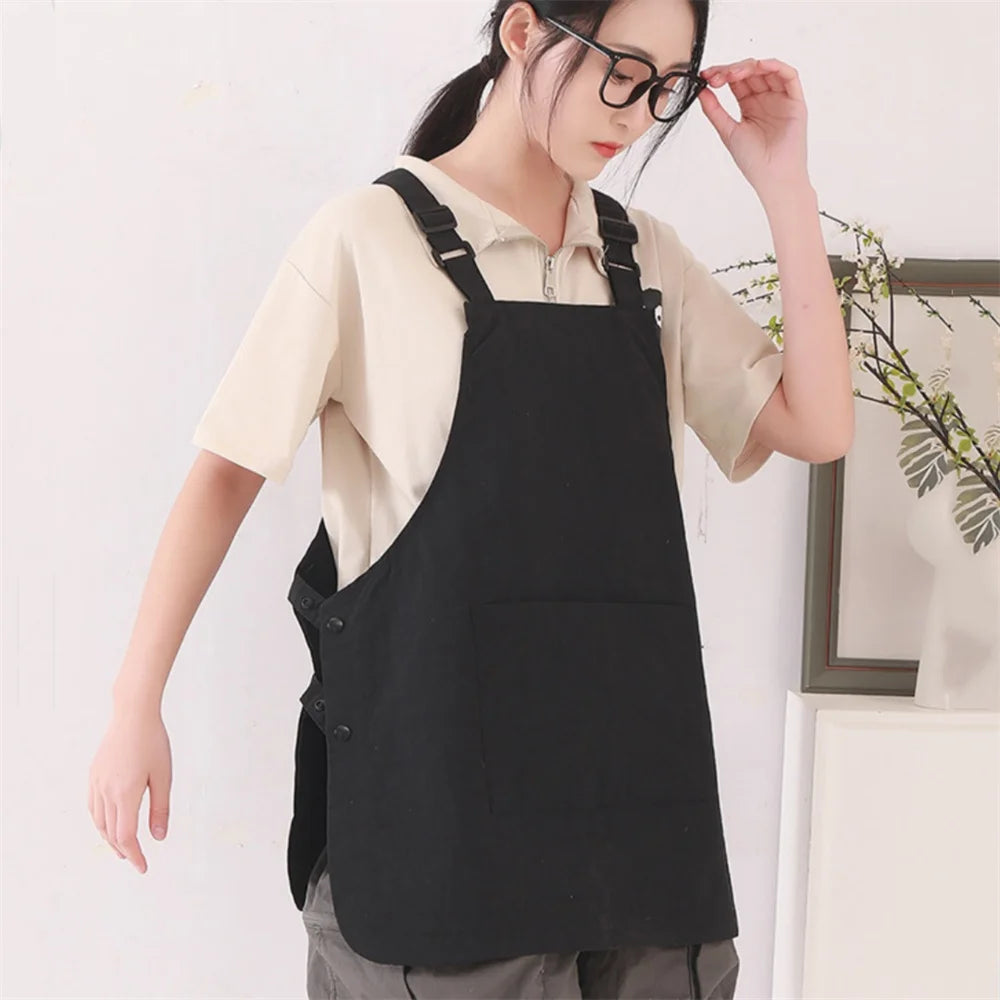 Delantal tipo chaleco impermeable, nailon antiincrustante, sin mangas, unisex, para cocina doméstica, ropa de trabajo para barbería y cafetería