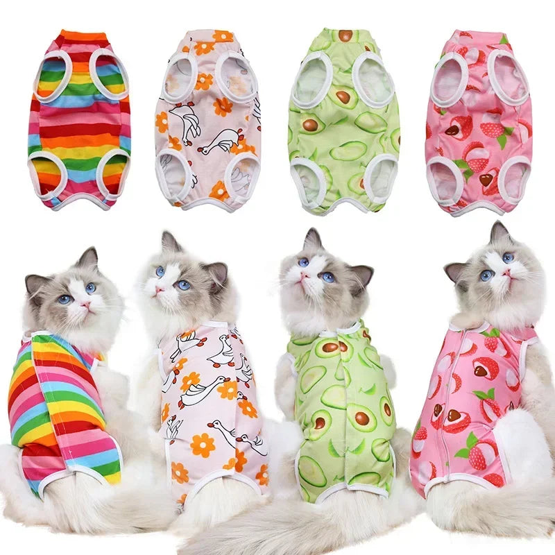 Vêtements de sevrage et de stérilisation pour chats de compagnie, gilet anti-léchage pour petits chiens et chatons, vêtements de récupération après chirurgie féline pour plaies ou maladies cutanées