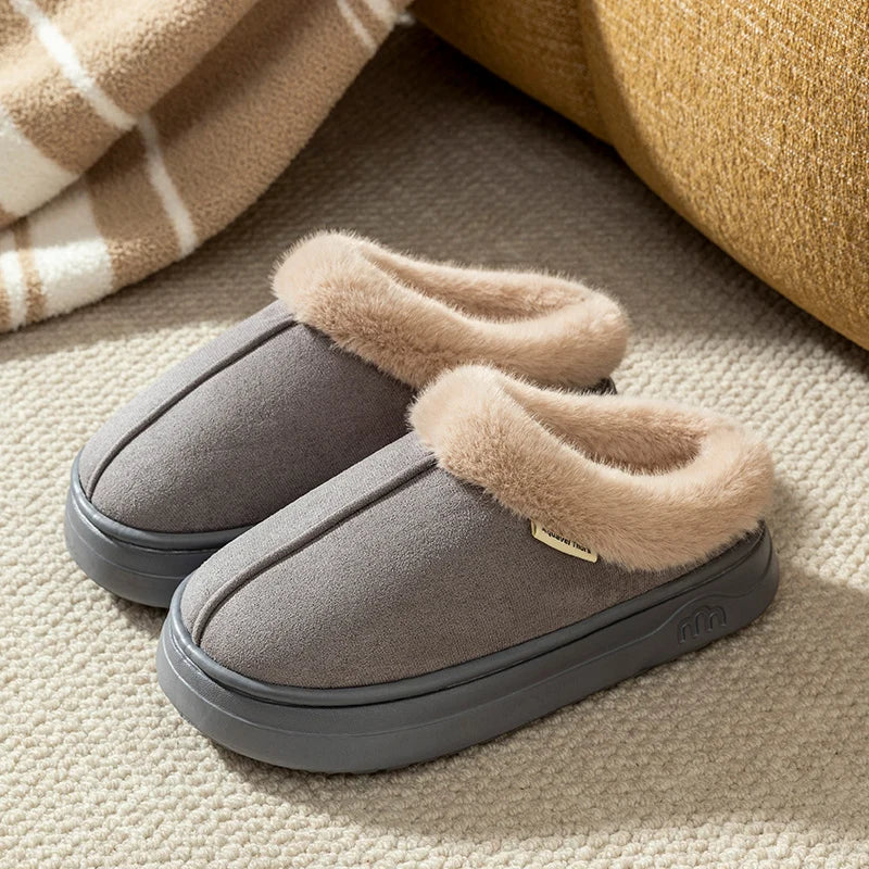 Children's Winter Slippers Indoor Outdoor Anti-slip Thick Sole Warm Comfortable Parent-child Shoes Leisure Snow Boots