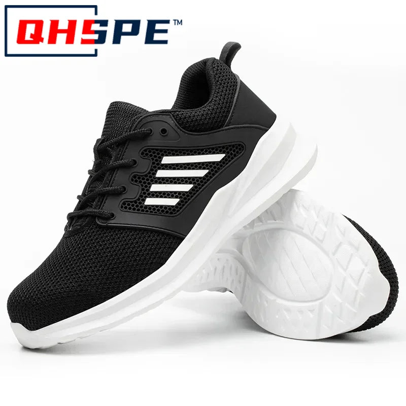 Zapatillas de trabajo con puntera de acero para hombre, zapatos de seguridad a prueba de perforaciones, botas de trabajo, calzado de seguridad indestructible de moda