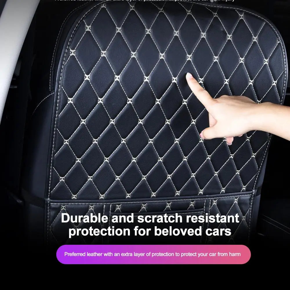 Almohadilla de respaldo de asiento de coche, asiento de seguridad, alfombrillas antipedales para niños, almohadilla de barro antipedales, accesorio de bolsa de almacenamiento interior