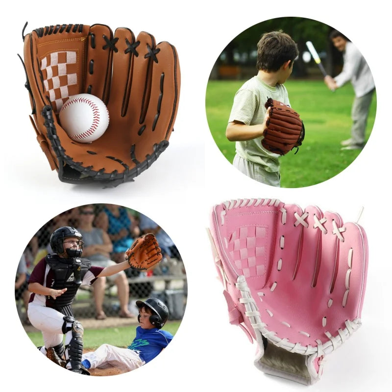 Guante de béisbol para deportes al aire libre, equipo de práctica de sóftbol, talla 9.5/10.5/11.5/12.5, para mano izquierda, para niños/adultos, hombres y mujeres, para entrenamiento