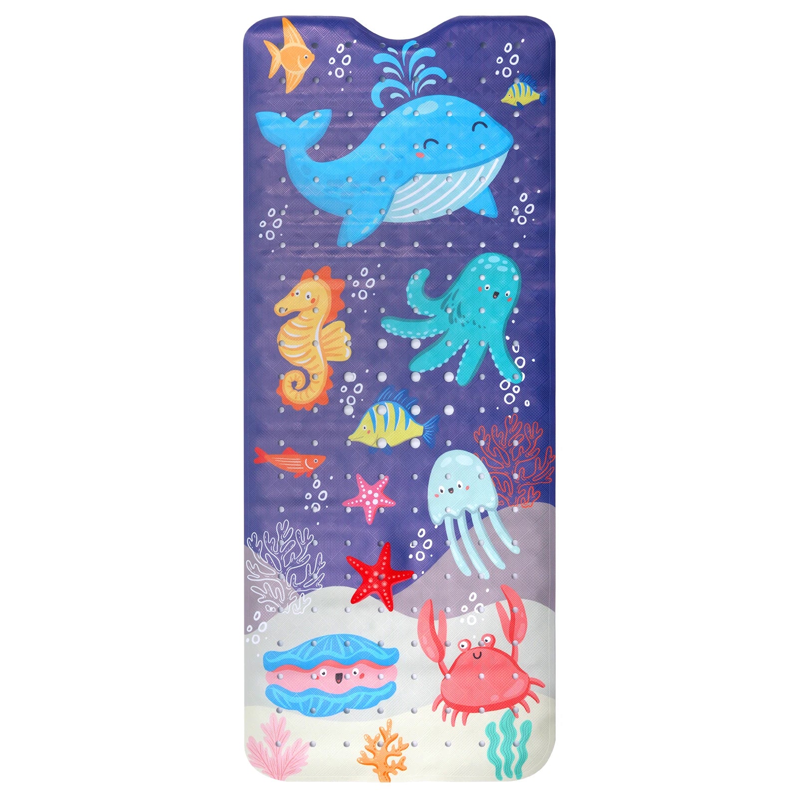 Large Cartoon Bath Mat Baby Kids Cute Sea World Anti-Slip Shower Bathtub Mats With Sucker Soft Massage Pad