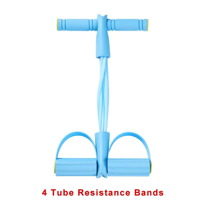 Tensor de banda de resistencia de 4 niveles con asas antideslizantes - Equipo de fitness para el hogar para entrenamiento de músculos abdominales Yoga abdominal