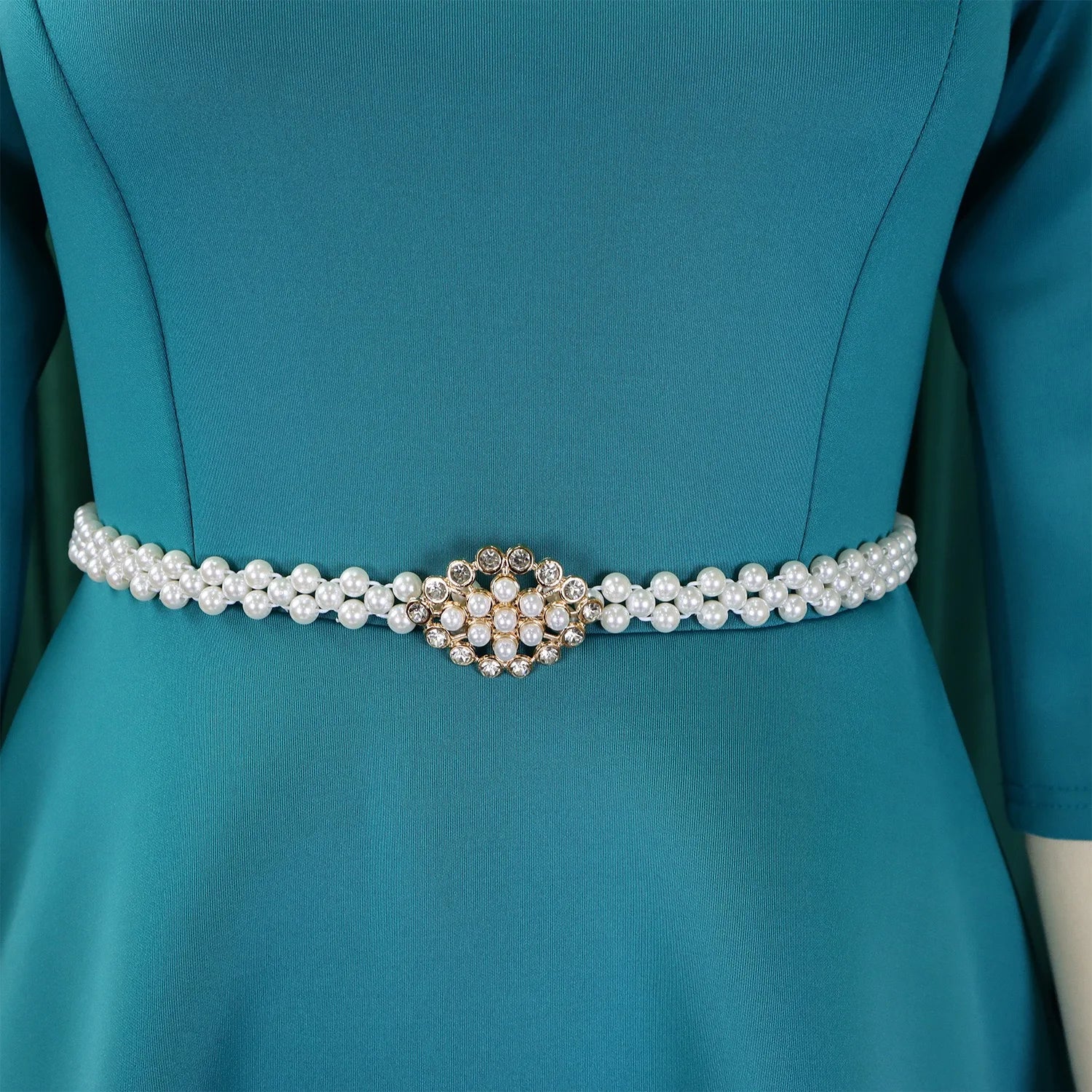 Vestidos de lujo para mujer, cuello redondo, manga larga, con cinturón en la cintura, cintura alta, plisados, línea A, hasta el tobillo, elegantes vestidos de cumpleaños para mujer