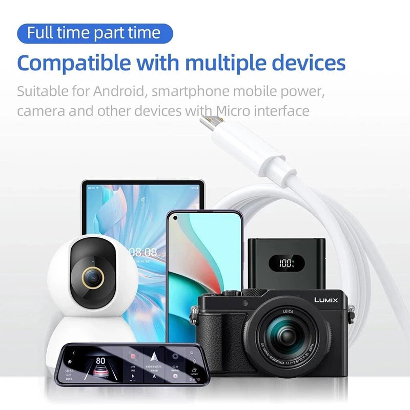 Cable de carga Android extralargo adecuado para monitorear grabadoras de conducción, impresoras, cable de carga de extensión Micro USB 3M 5M 10M