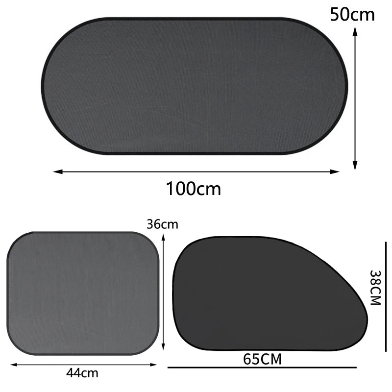 Lot de 1 à 5 pare-soleil pour vitres latérales de voiture, pare-soleil pour vitres avant et arrière, protection UV d'été à ventouse