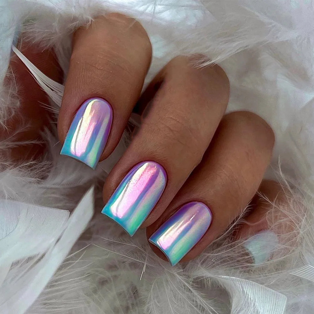 24 Uds uñas postizas de degradado blanco, cortas, cuadradas, bailarina, sencillas, de presión, usables, de color nude, puntas de manicura de cubierta completa