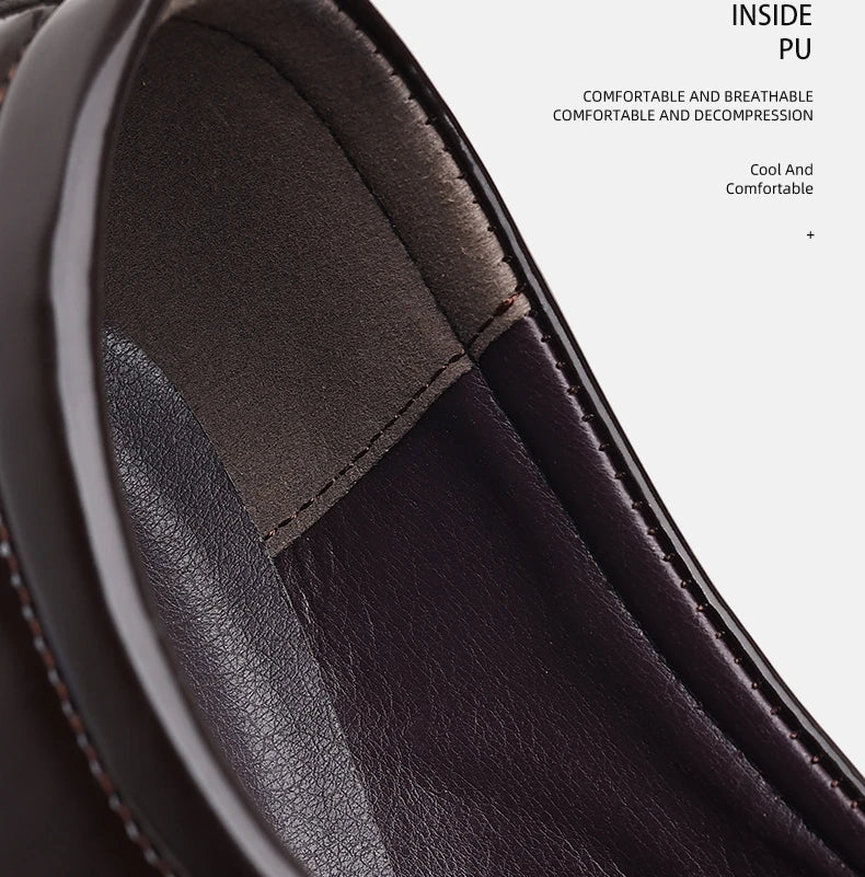 Zapatos Oxford de vestir para hombre – Laca de lujo y puntera afilada