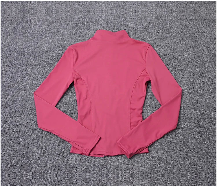 Chaqueta deportiva para mujer, camisa de manga larga, abrigo para hacer ejercicio, ropa de gimnasio, ropa deportiva para yoga