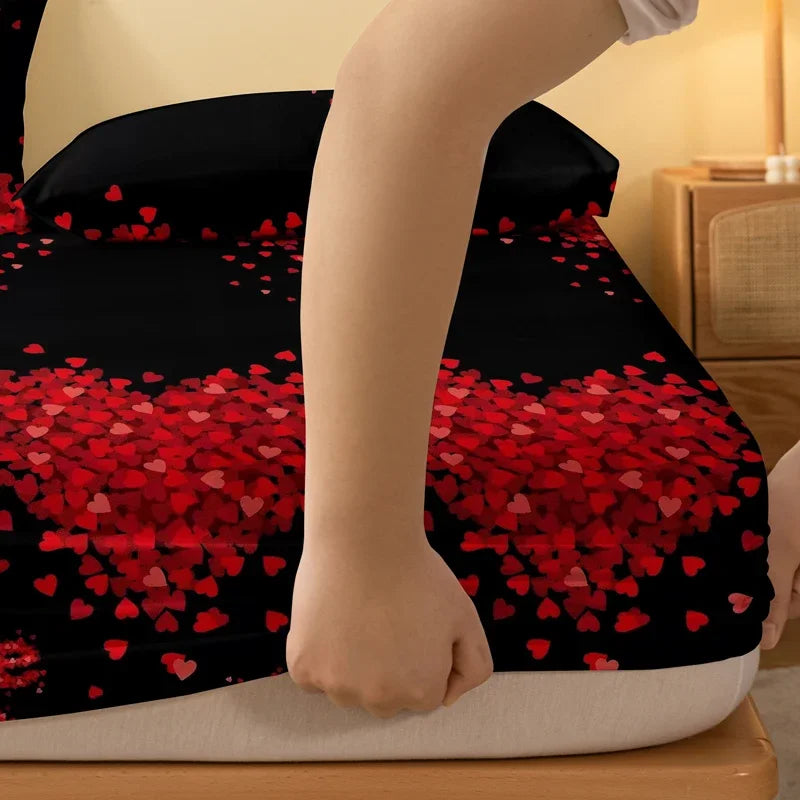 1 stk. sengeteppe med konsentrisk mønster og frostet Eternal Knot-motiv, sengeteppe med trykk på soverommet, sengetøy (unntatt putevar)